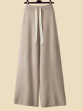 Autumn Winter Warm Knitwear Sets Outfits Elegant Turtleneck Sweater+long Cardigan Jacket+wide Leg Pant Setwide leg