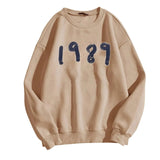 Women 1989 Print Pullovers Autumn Harajuku Oversized Long Sleeve Sportswear Tops Casual O-neck Sweatshirts