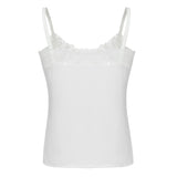 Women Lace Tank Design Solid Color V-neck Summer Tops Ladies Backless Cami Underwear Top