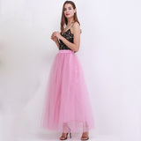 Lace Princess Fairy 4 layers 100 cm Voile Tulle Skirt Bouffant Puffy Skirt Long Tutu Skirts