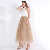 Lace Princess Fairy 4 layers 100 cm Voile Tulle Skirt Bouffant Puffy Skirt Long Tutu Skirts