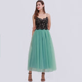 Lace Princess Fairy 4 layers 100 cm Voile Tulle Skirt Bouffant Puffy Skirt Long Tutu Skirts