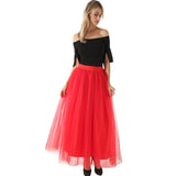 Lace Princess Fairy 4 layers 100 cm Voile Tulle Skirt Bouffant Puffy Skirt Long Tutu Skirts