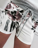 Women Casual High Waist Short  Beach Party Hot Shorts Floral Print Girls Shorts