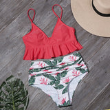 Bikini Push Up Summer Floral Swimwear Sport Women Plus Size Swimming Suit For Women Swimsuit High Waist