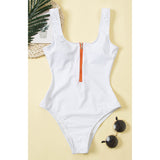 Zipper One Piece Swimsuit Women Swimwear Bodysuit Swimsuit Push Up Monokini Bathing Suit Summer Beachwear