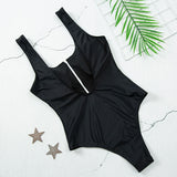 Zipper One Piece Swimsuit Women Swimwear Bodysuit Swimsuit Push Up Monokini Bathing Suit Summer Beachwear