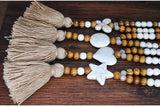 Bohemian Necklace Handmade Stones Tassels Wood Beads Necklace Long Jewelry Gifts