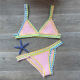 Crochet Swimsuit Bikini Women Swimsuit Bandage Brazilian Bikini Swimwear Women Bathing Suit