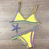 Crochet Swimsuit Bikini Women Swimsuit Bandage Brazilian Bikini Swimwear Women Bathing Suit