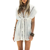 Beach Cover Up Lace Coverup Dress Swimsuit Wear Swimwear White Lace Beachwear Beach Dress