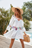 Crochet Beach Cover-Ups Summer Tunic Cover Up Long Knitted Beachwear Dress