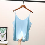 Sleeveless Harness Silk Blouse Shirt Women Top Spring Summer Casual Shirt Blouse Women