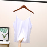 Sleeveless Harness Silk Blouse Shirt Women Top Spring Summer Casual Shirt Blouse Women