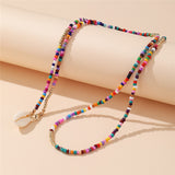 Bohemian Colorful Seed Bead Shell Choker Necklace Statement Short Collar Clavicle Chain Boho Jewelry