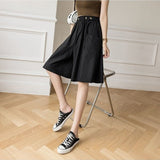 Shorts Women Chic High Waist Summer Casual Loose Office Lady All-match Streetwear Solid Ins