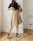 Shorts Women Chic High Waist Summer Casual Loose Office Lady All-match Streetwear Solid Ins