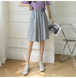 Shorts Women Chic High Waist Summer Casual Loose Office Lady All-match Streetwear Solid Ins