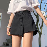 Casual Summer Jean Denim Shorts Skirts Female Vintage High Waist Short Pants