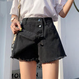 Casual Summer Jean Denim Shorts Skirts Female Vintage High Waist Short Pants