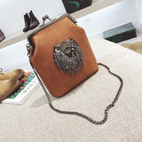 Shell Shoulder Bags Punk Style Rivet Women Youth PU Leather Handbags Girl Fashion Chain Crossbody Bag