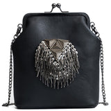 Shell Shoulder Bags Punk Style Rivet Women Youth PU Leather Handbags Girl Fashion Chain Crossbody Bag