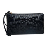 Crocodile Pattern Wallet Purse Card Phone Holder Leather Makeup Bag Large Capacity Clutch Handbag