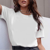 White T-shirt Ladies Casual Short-Sleeved Harajuku Summer Thin Tops Female