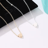 Small Heart Necklace for Women Gold/Silver Color Short Chain Love Pendant Collar Necklace Bohemian Jewelry Gift