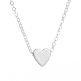 Small Heart Necklace for Women Gold/Silver Color Short Chain Love Pendant Collar Necklace Bohemian Jewelry Gift