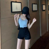 High Waist Slim Elastic Denim Shorts Pants  Booty Short