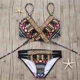 Bandage Aztec Bikini String Strappy Swim Wear Bathing Suit Swimsuit Beachwear Swimwear Women Brazilian