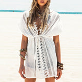 Beach Cover Up Lace Coverup Dress Swimsuit Wear Swimwear White Lace Beachwear Beach Dress