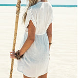 Beach Cover Up Lace Coverup Dress Swimsuit Wear Swimwear White Lace Beachwear Beach Dress