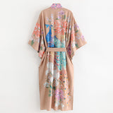 Long Beach Dress Summer Women Tunic Beach Kimono Dress Bathing Suit Cover Up Swimwear Skirt Robe