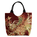 Chinese Peacock Embroidered Qipao Bag Handbag